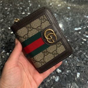 Gucci Beige and Brown Monogram Wallet